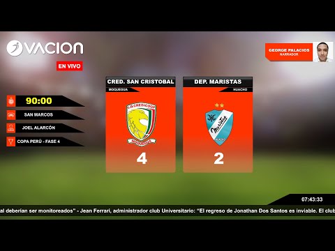 COPA PERÚ- FASE 4 | Credicoop San Cristobal vs Dep. Maristas por RADIO OVACION