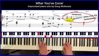 'After You've Gone' - jazz piano tutorial