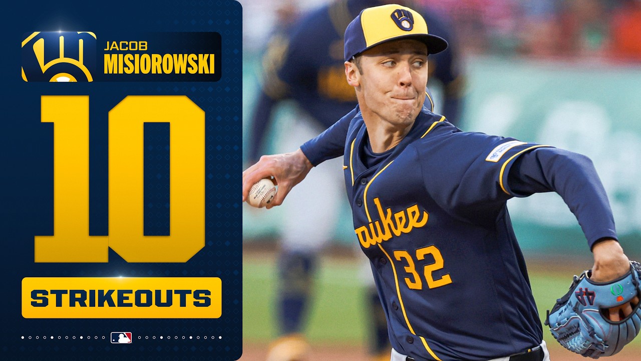 ALL 10 STRIKEOUTS from Brewers flamethrower Jacob Misiorowski! 😤 | MLB Highlights