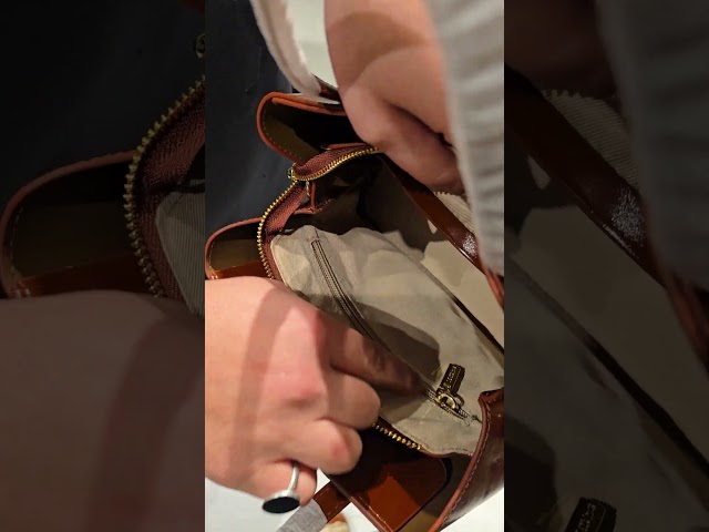 حقيبة ميو ليذر الأنيقة مقاس 25 بني محروق