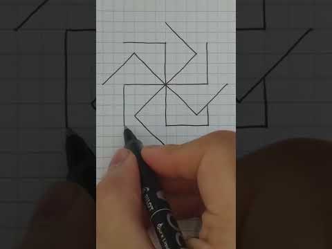 Dessin géométrique avec quadrillage 📐📏🖍✏ - Page de garde - Maths
