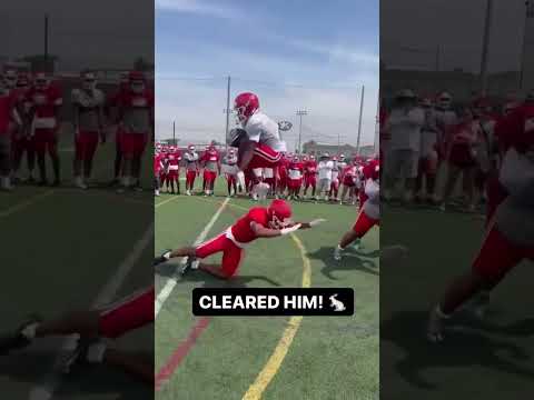 He did this at practice 😱🏈 #shorts