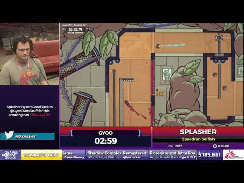 Splasher by Gyoo in 47:01 - SGDQ2017 - Part 110