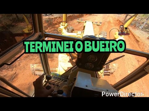 CATERPILLAR 120K / TERMINEI O BUEIRO / Motoniveladora grader niveleuse patrola operador 