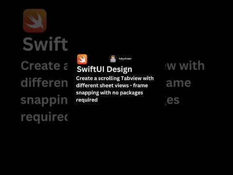Easily create snapping, scrolling tabview in SwiftUI #iosdeveloper #swiftui #programming