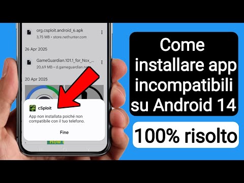 Come installare app incompatibili su Android 14