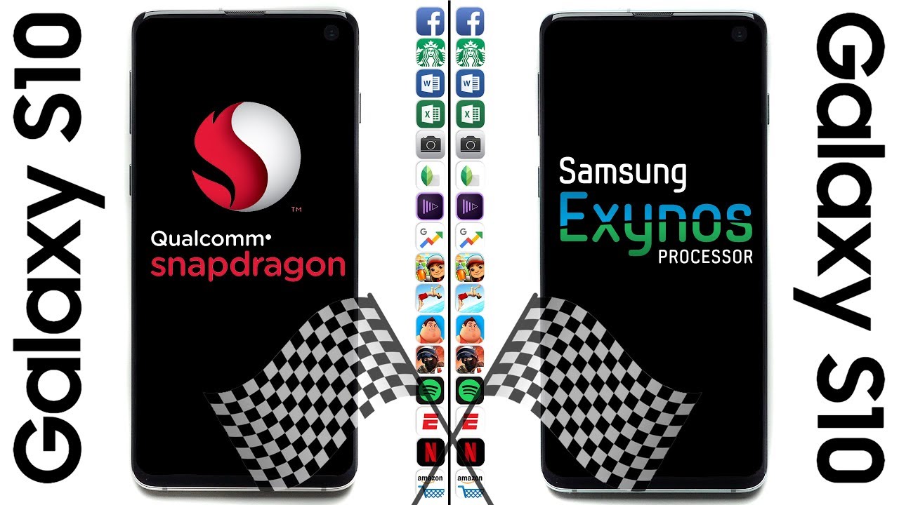 Galaxy S10 (Snapdragon) vs. Galaxy S10 (Exynos) Speed Test