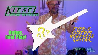 Video thumbnail for Kiesel Type X Headless Guitar CUSTOM! Unbox, First Play, Impressions by Vapor Trail Channel