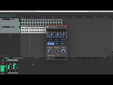How to set up Kilohearts Compactor with a sidechain input: Windows, Reaper, VST2