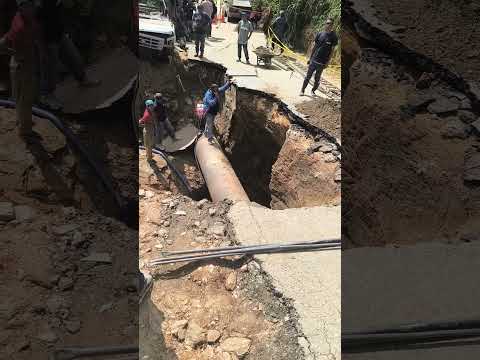 Ruptura de tubería matriz en el El Hatillo deja más de 22 familias damnificadas