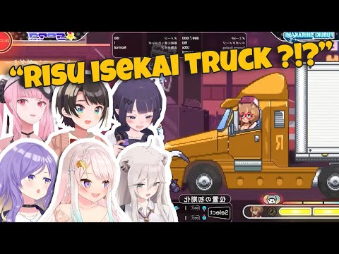 Holo Member's reaction to Risu's Isekai truck【Hololive EN Sub】