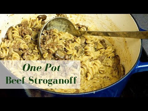 One Pot Beef Stroganoff