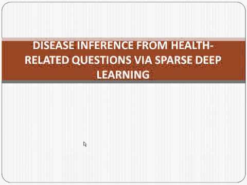 Disease Inference from Health-Related Questions via Sparse Deep Learning
