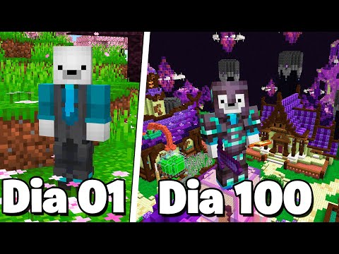 SOBREVIVI 100 DIAS CONSTRUINDO NO MINECRAFT 1.20