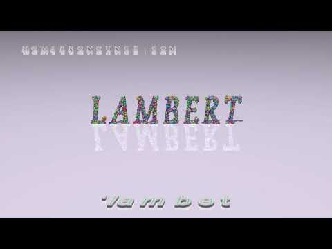 lambert - pronunciation