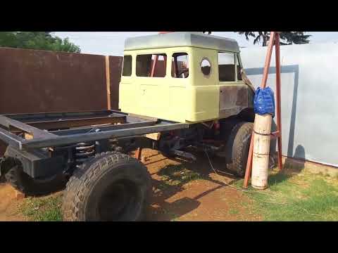 16. Unimog 416 update. Porthole windows done.Load bin build now