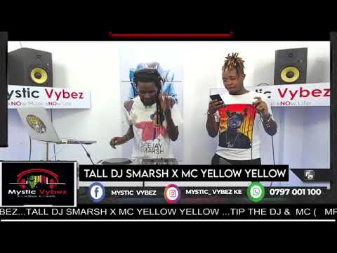 MC YELLOW YELLOW  FT  TALL DJ SMARSH FACEBOOK LIVE REGGAE INSIDDE MYSTIC VYBEZ STUDIO