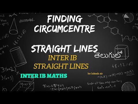 FINDING CIRCUMCENTRE OF A TRIANGLE || STRAIGHT LINES || INTER IB IMP QUESTIONS