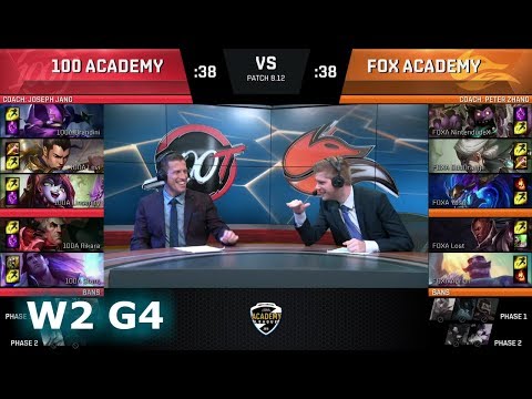 100 Thieves Academy vs Echo Fox Academy | Week 2 NA Academy League Summer 2018 | 100A vs FOXA