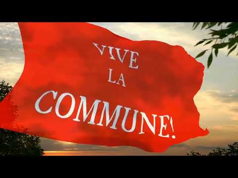 Flag and unofficial anthem of the French Commune 1871