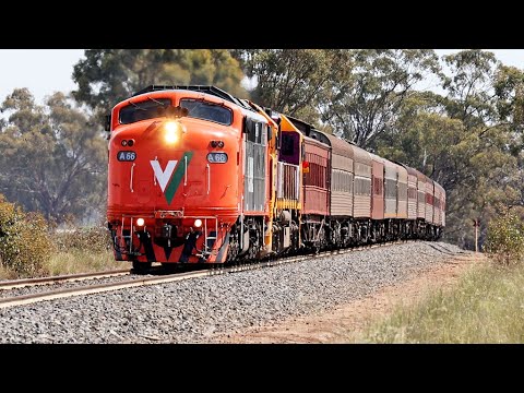20 MINUTES of The Mallee Limited Passenger Train rolling through Country Victoria.