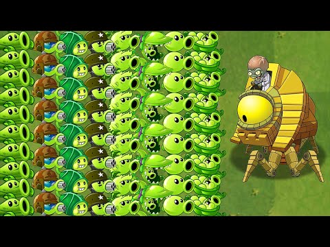 Plants vs Zombies 2 Mod Ancient Egypt Final Boss VS All GREEN Premium Plants LEVEL 1000 Power-Up!