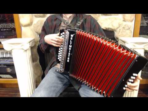 WM571 - Black Weltmeister 571 Diatonic Accordion FBbEb Fa MM 34 12 $1699