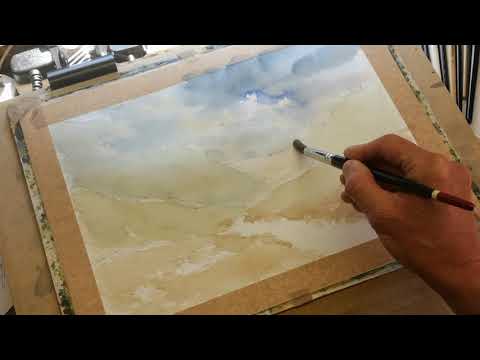 Thumbnail of How to paint a mountain scene. 