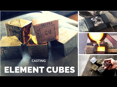 Element Cube Casting - Trash To Treasure - Tin - Copper - Brass - Bronze - Aluminium