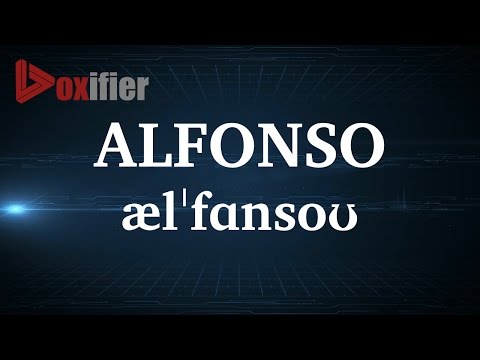 English Pronunciation of Alfonso - Voxifier.com