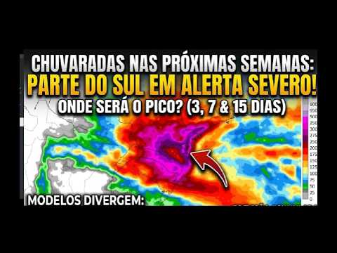 ALERTA DE CHUVA EXTREMA NO SUL DO BRASIL: ONDE E QUANDO SERÁ O PICO?