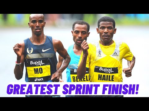 Kenenisa Bekele Vs Mo Farah Vs Haile Gebrselassie 2013 The Greatest Road Race in History Last 6 Min