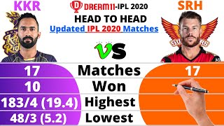 KKR vs SRH Head to Head Comparison | IPL 2020 | Kolkata Riders vs Sunrisers Hyderabad | SRH vs KKR