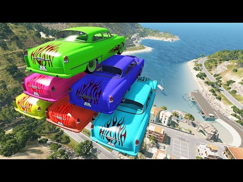 Beamng drive - High Speed Random Car Jumps #95 | BeamNG-Destruction