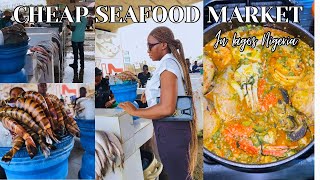 FRESH CHEAP SEAFOOD MARKET IN LAGOS NIGERIA | How To Okra Soup Using SeaFood