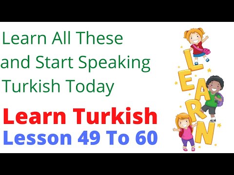 Learn Turkish and Speak From Today - Day 6 (Lesson 49 To 60)