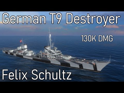 [WoWS Blitz] German T9 Destroyer Felix Schultz