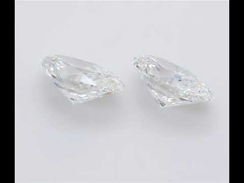 Oval natural diamond pair of two diamonds