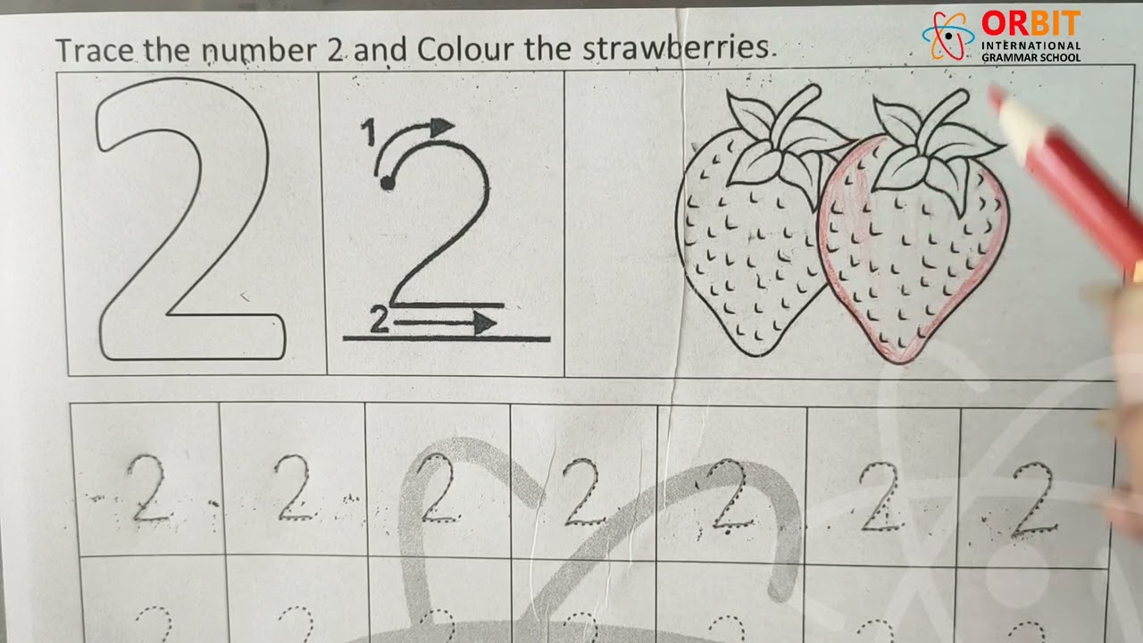 Math  Tracing Worksheet | PG Math worksheet |How to Write number 