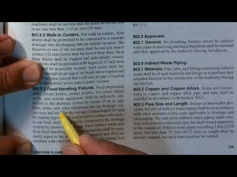 Uniform Plumbing Code Chpt 8 Indirect Waste