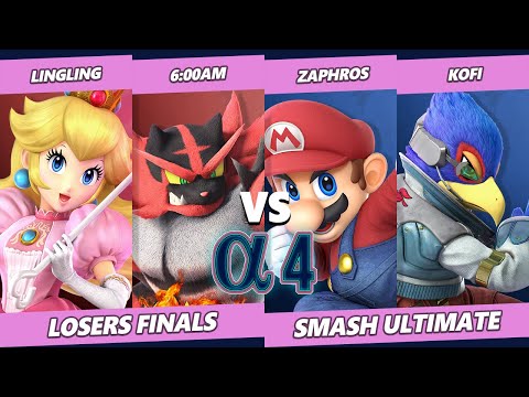 Alpha 4 Losers Finals - LingLing & 6:00am Vs. Zaphros & Kofi - SSBU Ultimate Tournament