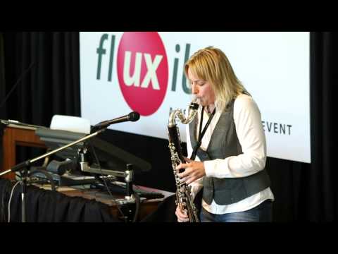 Kathryn Ladano plays bass clarinet at Fluxible 2013