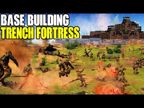 Can Noob WW2 US ARMY Hold Trench FORTRESS vs 8 Pro GERMAN ARMY Siege?! - Gates of Hell