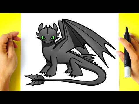 Como DESENHAR o DRAGÃO BANGUELA - Como DIBUJAR a CHIMUELO - How to DRAW TOOTHLESS DRAGON