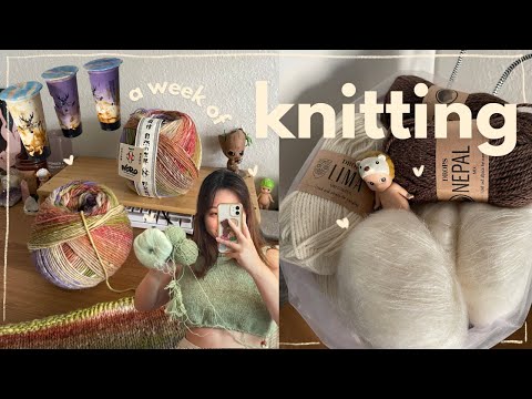 a week of knitting 🪐 starting fall projects & new yarn | vlog 20