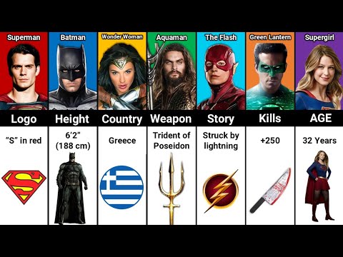Superman vs Batman vs Wonder Woman vs Aquaman vs Flash vs Green Lantern vs Supergirl