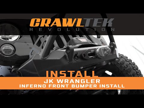 Crawltek Inferno Front Winch Bumper with Flat Top Stinger | CWLJK11021 | 2007 - 2018 Jeep Wrangler JK