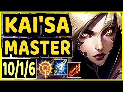 PADDEN (KAI'SA) - 10/1/6 KDA BOTTOM ADC GAMEPLAY - EUW Ranked MASTER