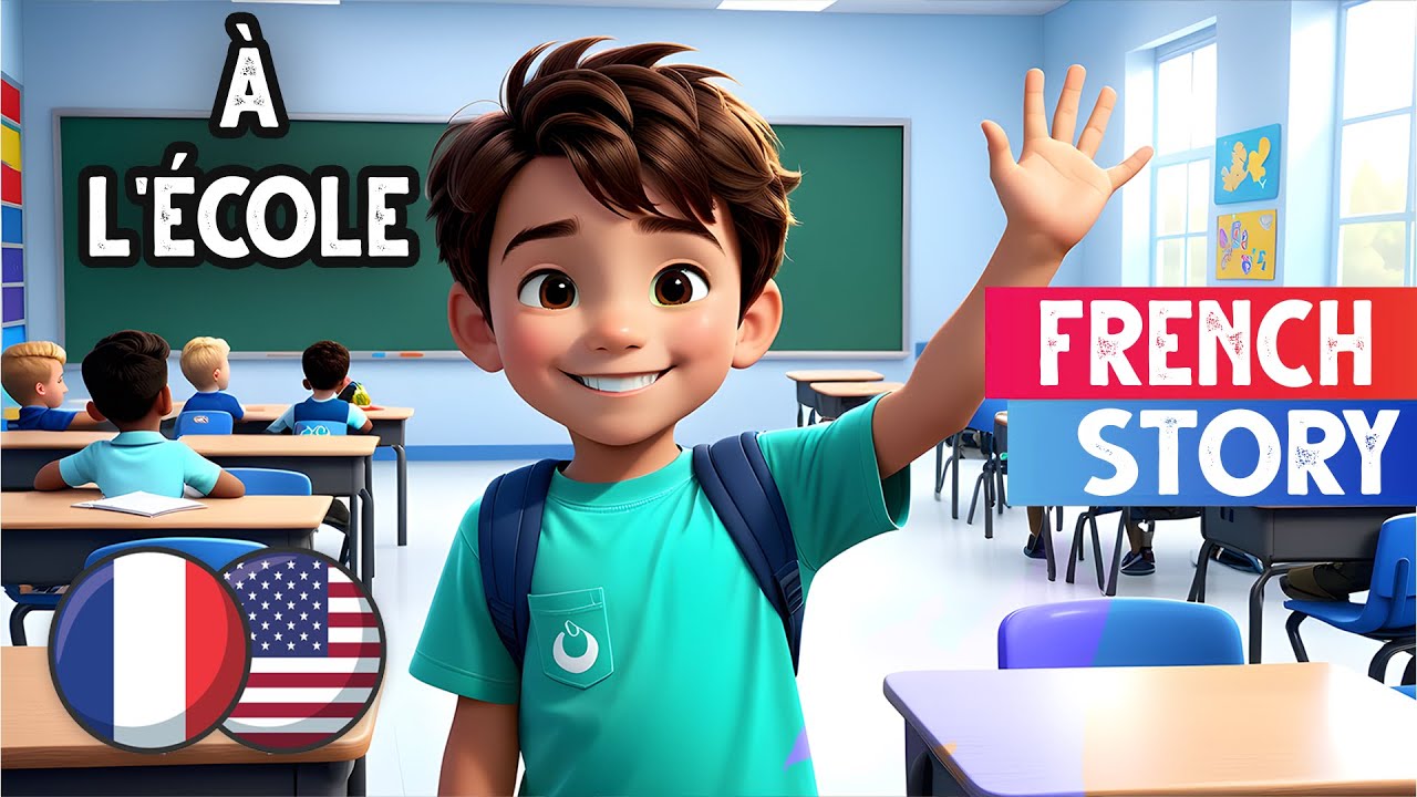 Let's learn French with this simple school story