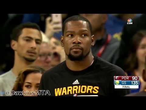 Kevin Durant Full Highlights 2016 12 17 vs Blazers   34 Pts, 11 Rebs, 4 Ast, 11 13 FGM! MVP